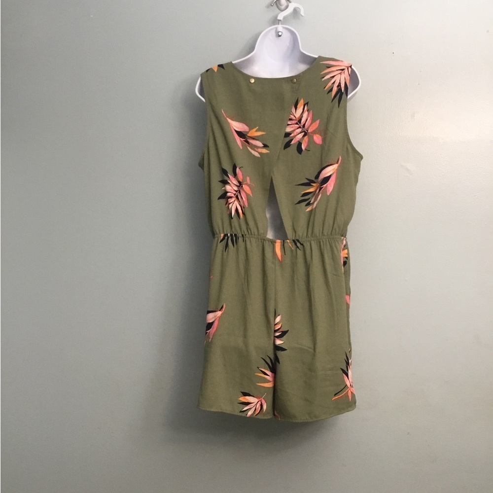 A NEW DAY Olive Green Floral Romper - Picture 10 of 14